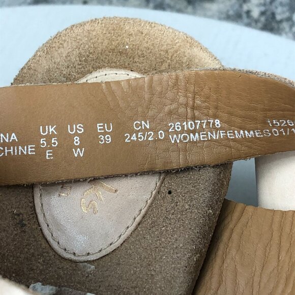 Clarks Women's Size 8W WIDE Artisan Caslynn Reece Cream Open Toe Wedges Sandals - Picture 16 of 16